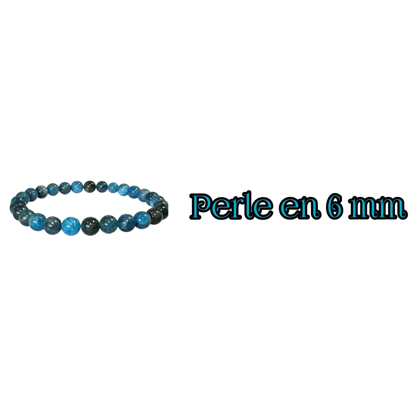 Apatite bleue bracelet - personnalisation et création
