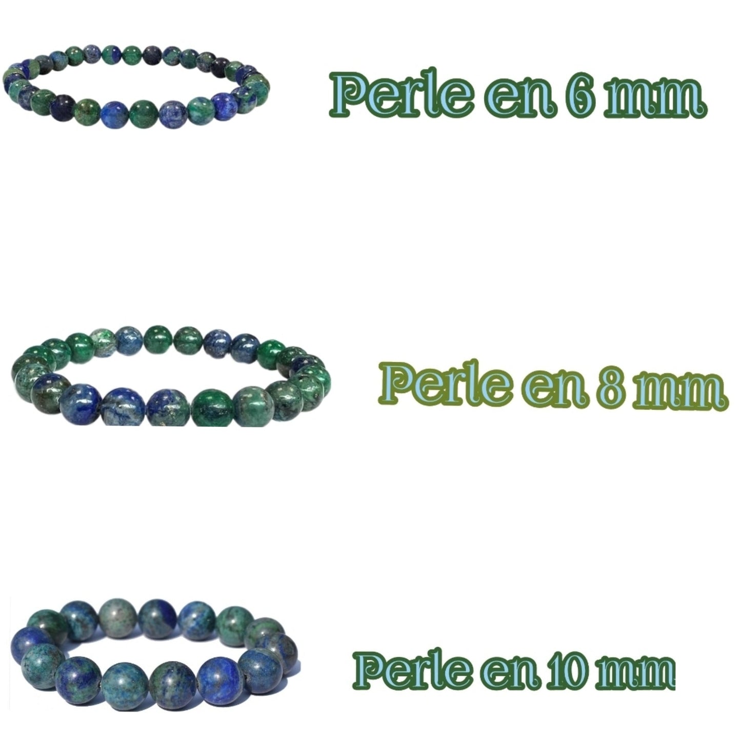 Azurite-Malachite bracelet - personnalisation et création