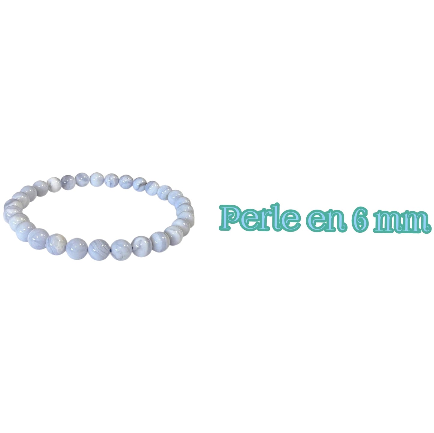Calcédoine bleue bracelet - personnalisation et création