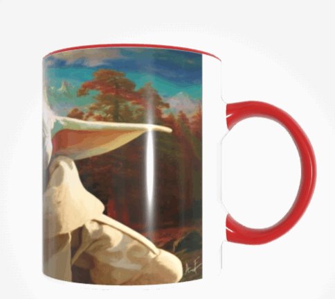 Mug en céramique bébé Yoda avec couleur à l'intérieur (rouge) - personnalisation et création