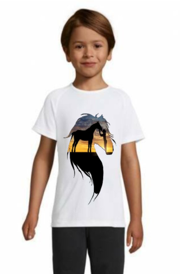 t-shirt Cheval enfant 5 à 14 ans - personnalisation et création