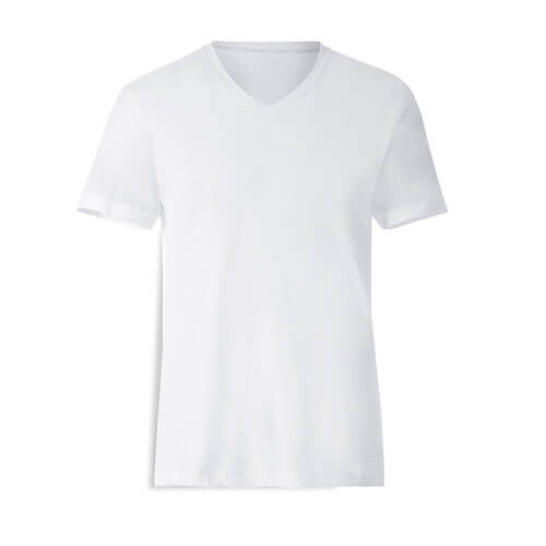 tee shirt blanc col en V { MIX } - personnalisation et création